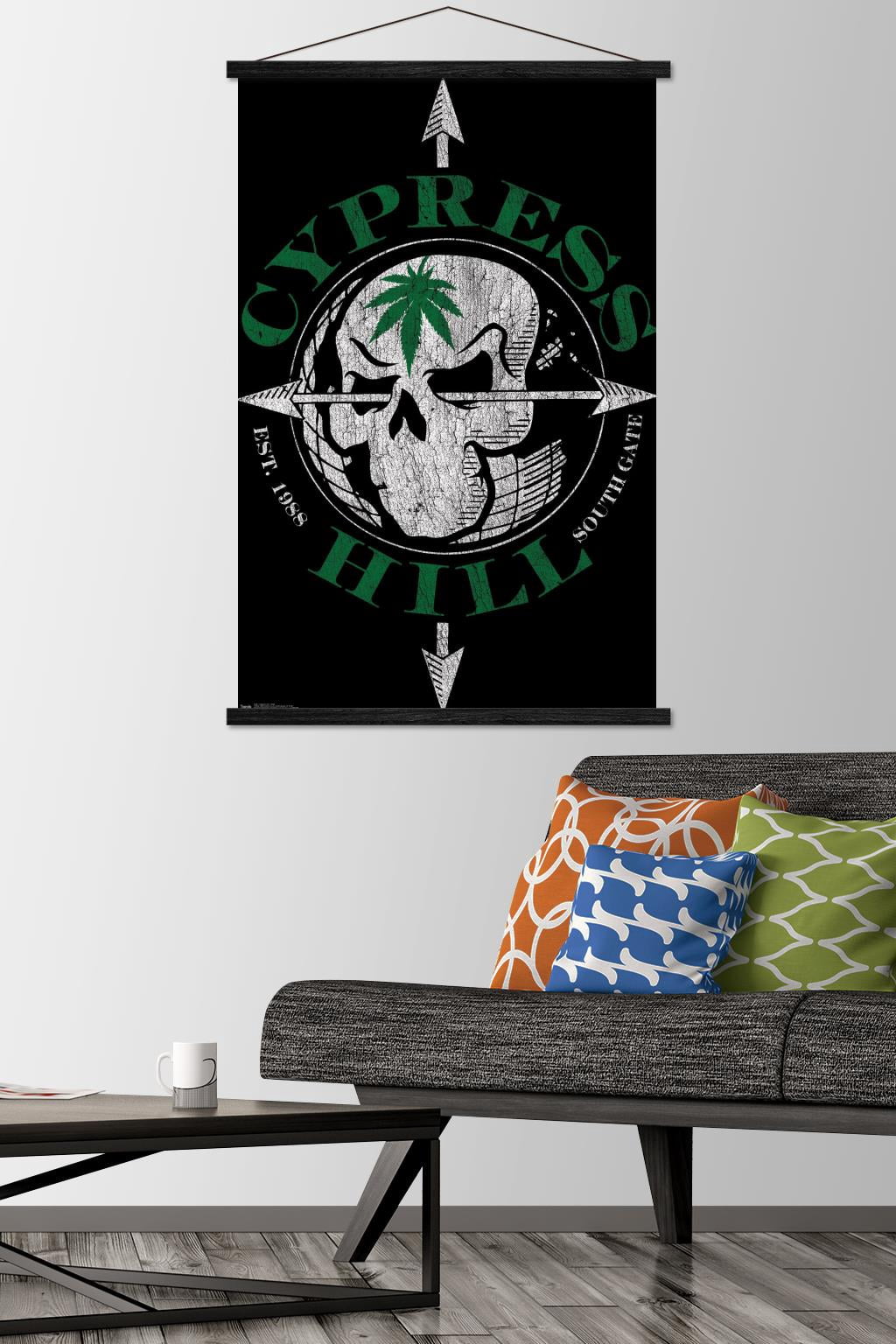Cypress Hill - Skull Wall Poster with Wooden Magnetic Frame, 22.375" x 34"