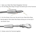 thumbnail image 4 of 6Pcs Marine Grade 316 Stainless Steel Swageless Eye Terminal Wire Cable Rope Diy Fitting Rigging Hardware Balustrade Kit,6pcs x wire rope connector,Silver, 4 of 6