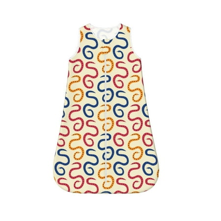 

Fotbe Snake Pattern Sleep Sack - Baby Wearable Blanket with Zipper Extra Soft Cotton Sleeveless Sleeping Bag for Infants-X-Large