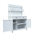 thumbnail image 4 of Lisonu Outdoor Potting Bench, White Fir Wood Gardening Table with Storage Cabinet and Drawers, 64.5x45.5x18.9 inches, 4 of 6