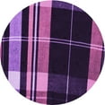 thumbnail image 1 of Ahgly Tapis Rond Lavable en Machine Intérieur Transitionnel Violet Foncé, 8 Pieds Rond, 1 of 7