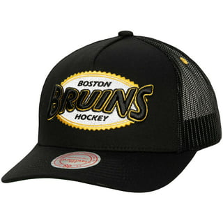 Men's Mitchell & Ness Cream/Black Boston Bruins Vintage Snapback Hat