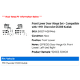 thumbnail image 2 of Front Lower Door Hinge Set - Compatible with 1991 Chevy C5500 Kodiak, 2 of 3
