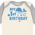 thumbnail image 4 of Inktastic Nautical My 1st Birthday with Blue Whale and Anchor Boys or Girls Long Sleeve Baby Bodysuit, 4 of 5