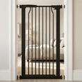 thumbnail image 2 of Fairy Baby 40" Tall 22.4"-24.6" Narrow Baby Safety Gate with Wall Protectors Black Metal Gate, 2 of 9