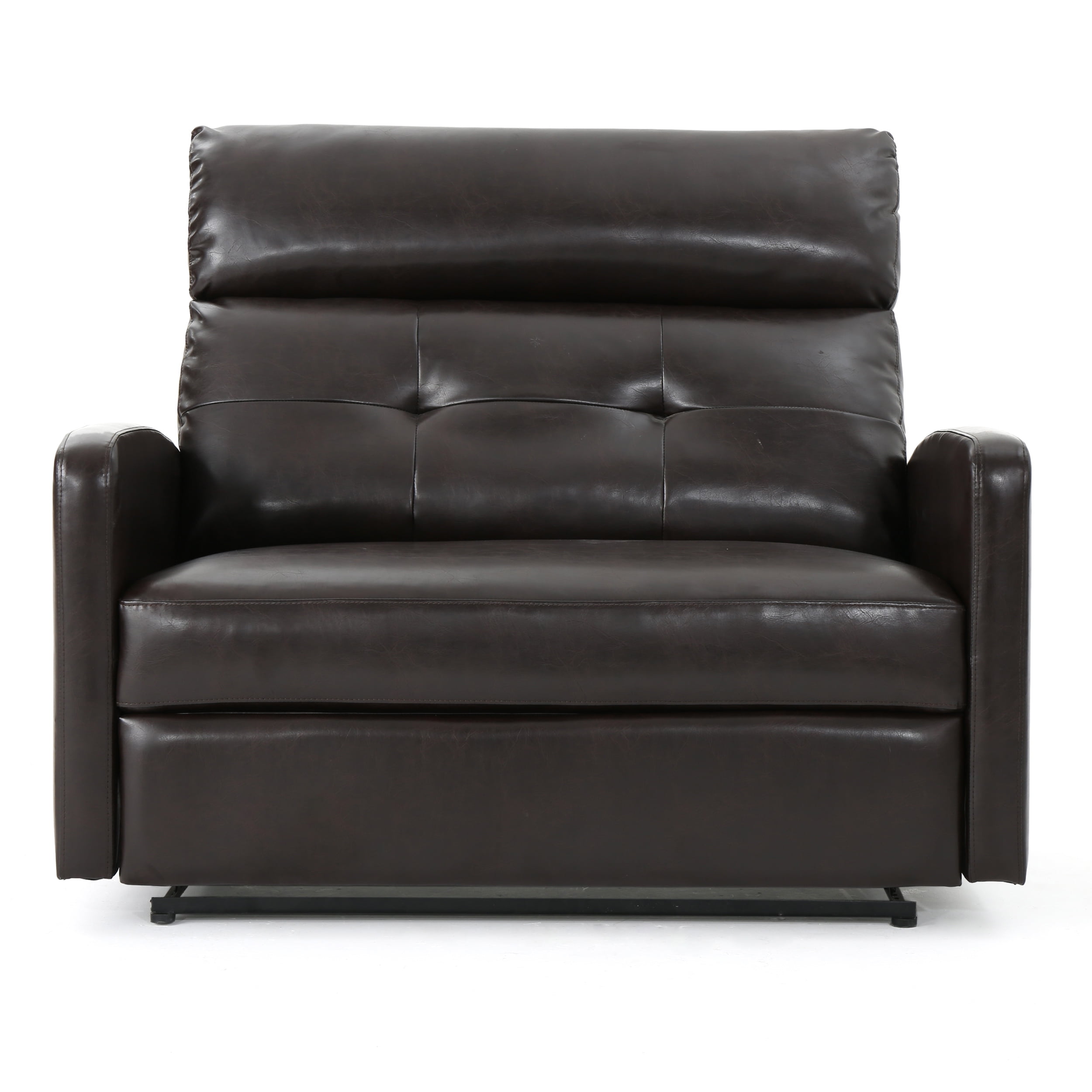 Hana Leather 2 Seater Recliner Brown, Oversized Leather Recliner For Two