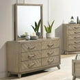 thumbnail image 6 of Roundhill Furniture Arena Contemporary 6-Drawer Dresser with Mirror in Weathered Sand, 6 of 6