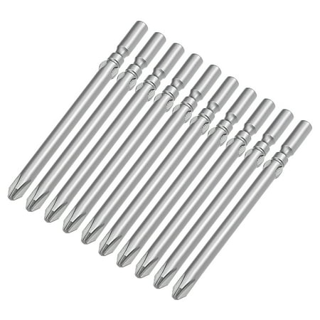 

10 Pcs 5mm Round Shank 80mm Length 5mm PH2 Magnetic Screwdriver Bits