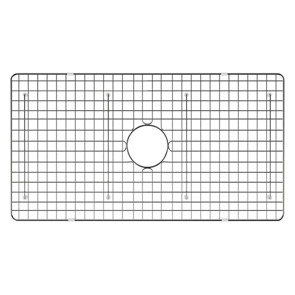 RVL2300WH Sink Grid - 30x17in Stainless Steel Bottom Rinse Grid for Fireclay Kitchen Sink - RVA623009