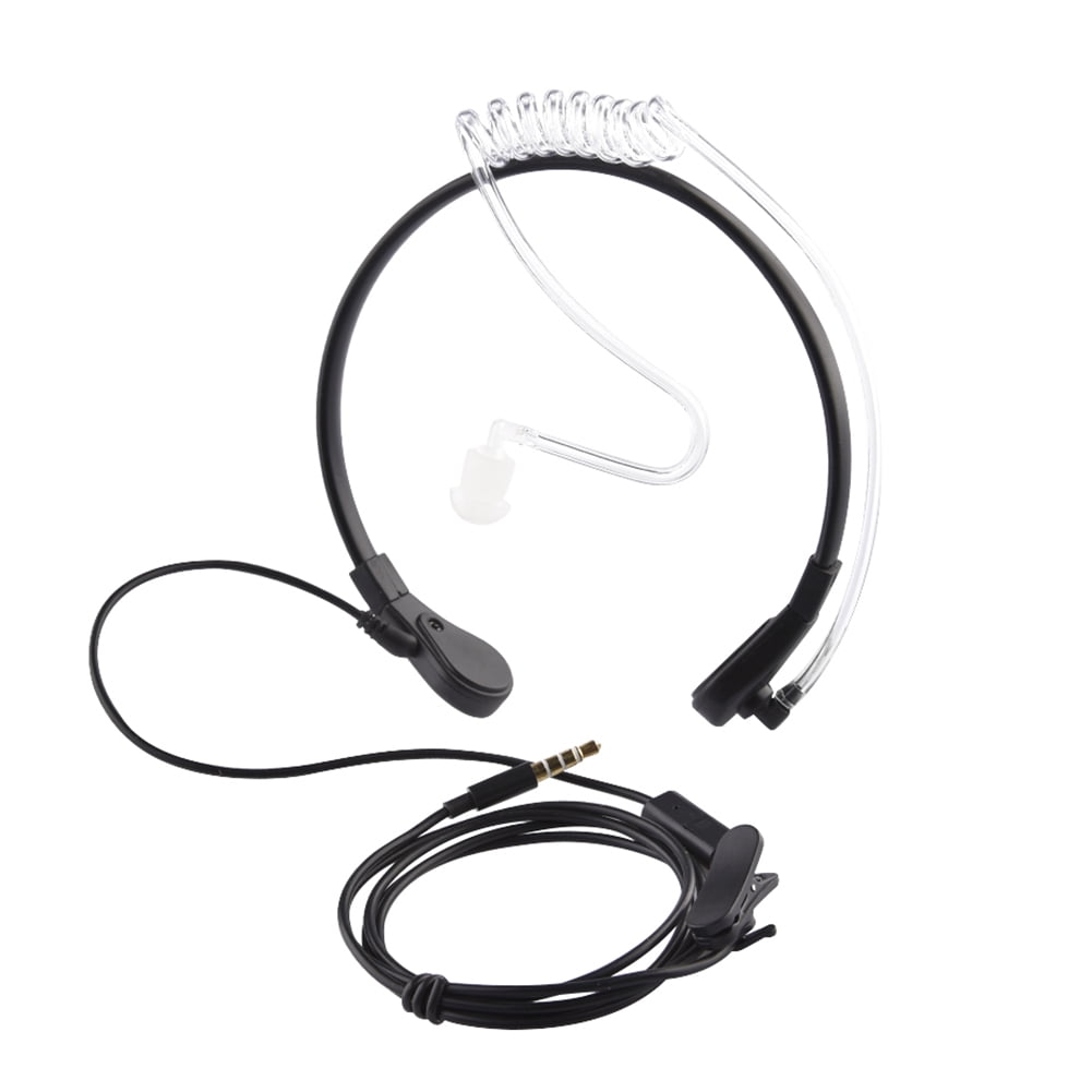 3.5mm Throat MIC Earpiece Covert Air Tube Earpiece Headset for iPhone