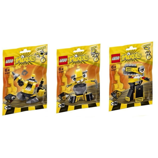 LEGO, Mixels Series 6 Bundle Set of Weldos, Kramm (41545), Forx (41546), and Wuzzo (41547