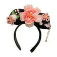 thumbnail image 4 of Tocado chino de flores Hanfu, aro para el pelo para mujeres, niñas y niños, diadema china Qing para vacaciones, cumpleaños, fiesta de boda Estilo C, 4 of 7
