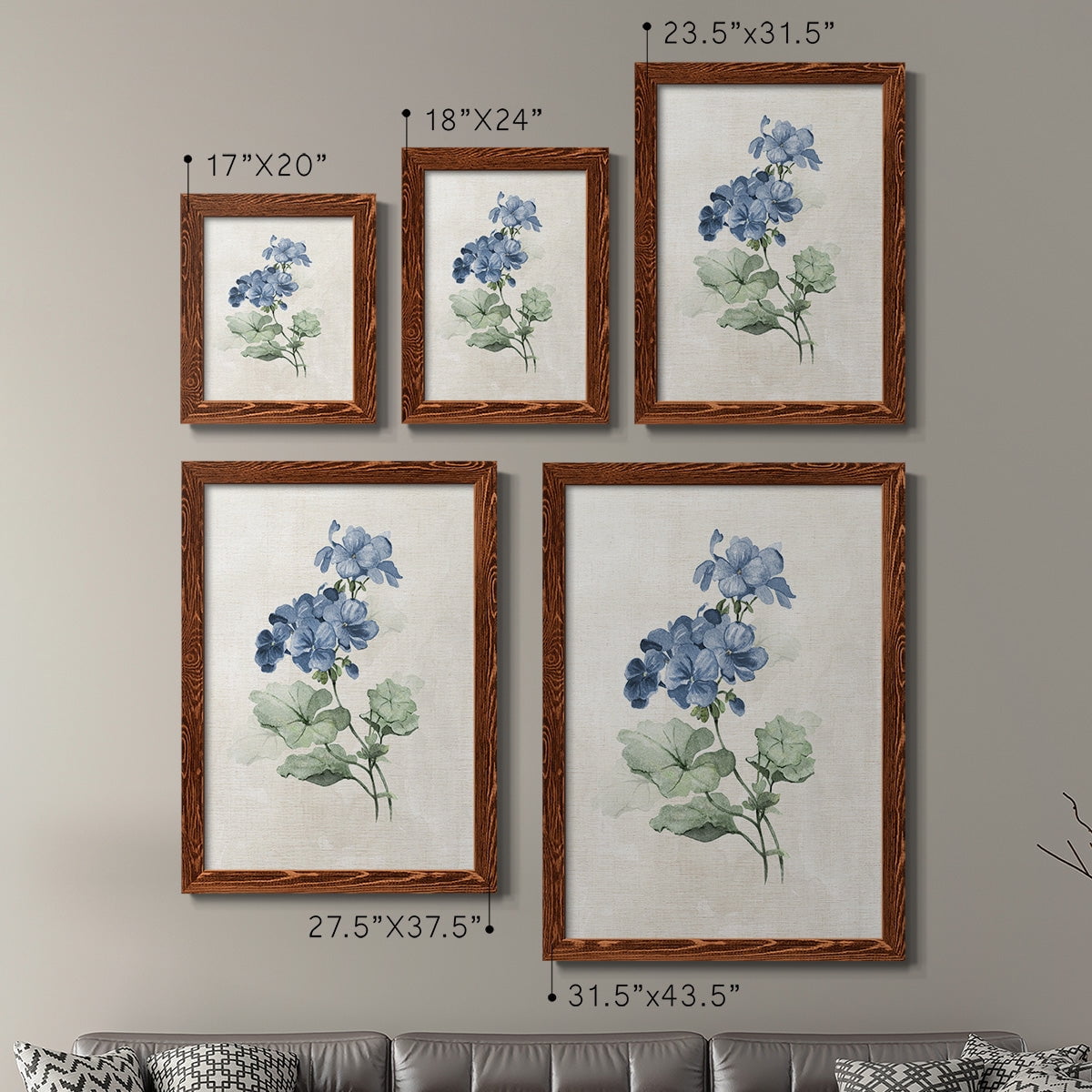 Farmhouse Periwinkle I - Premium Framed Canvas 2 Piece Set - Ready to Hang