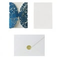 thumbnail image 1 of 20 Set Butterfly Invitation Cards Lace Wedding Invitations with Envelopes( Blue Glitter), 1 of 6