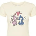 thumbnail image 3 of Disney - Lilo & Stitch - Angel & Stitch Share Kisses - Juniors Fitted Graphic T-Shirt, 3 of 5