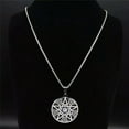 thumbnail image 2 of MATROOY Moon Pentacle Pendant Stainless Steel Crescent Star Protection Necklace, 2 of 5