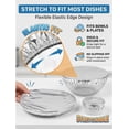 thumbnail image 3 of 50pcs Aluminum Foil Covers Reusable Thickened Insulated Lids Featuring Elastic Edges Stretchable Structure Fits Most Dishware Maintains Freshness Warmth for Kitchen Leftovers Meal Prep Daily, 3 of 7