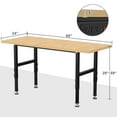 thumbnail image 5 of 60" Adjustable Workbench,Heavy-Duty Work Table,3000 LBS Load Capacity Particleboard Hardwood Workstation Outlets with Fixed feet,for Workshop, Garage, 5 of 7