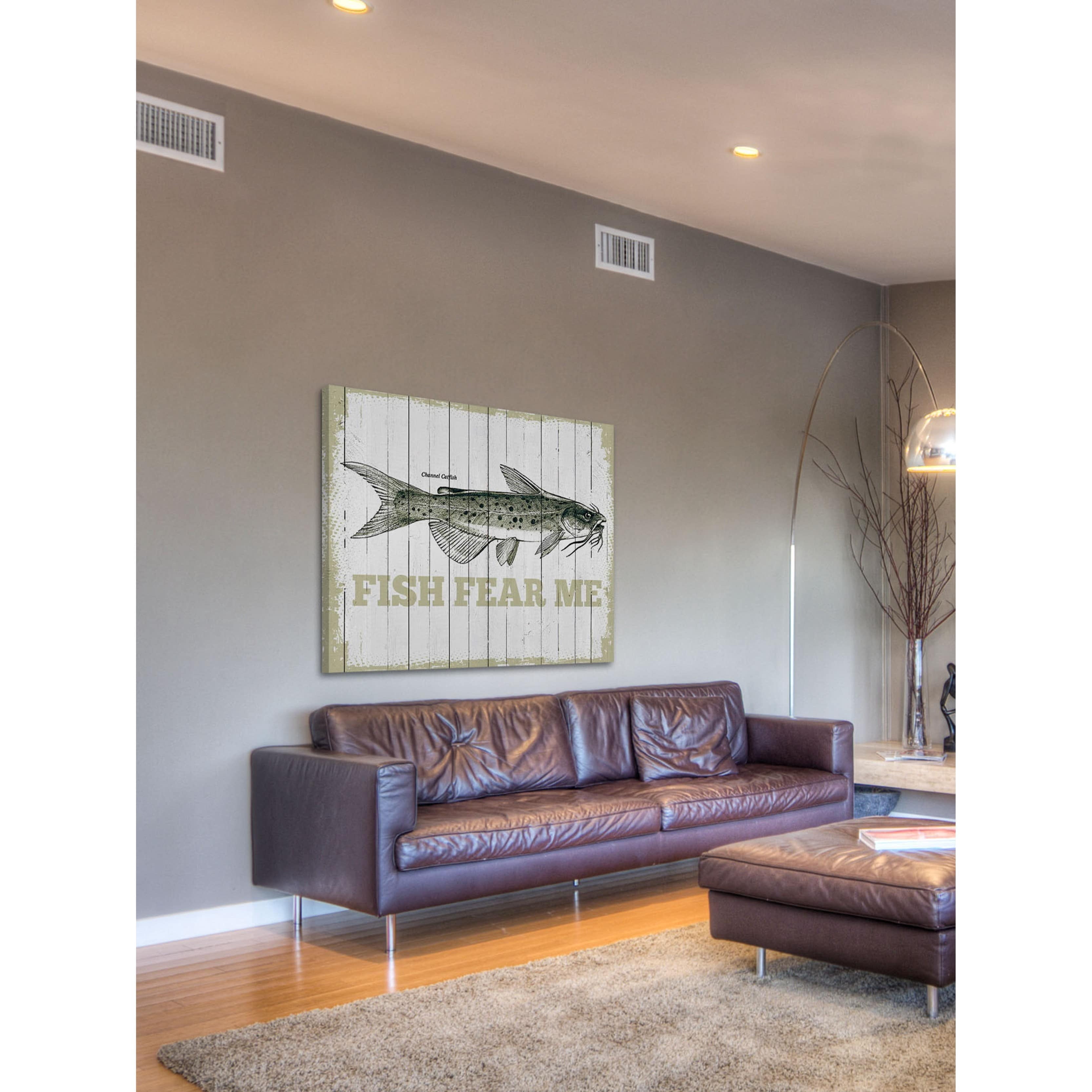 Marmont Hill Fish Fear Me by Saturday Evening Post Painting Print on Canvas