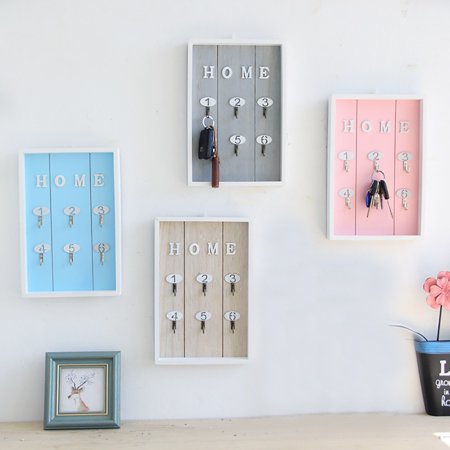 Cheers Fashion Wooden Key Holder Hooks Hanger Storage Box Home Living Room Wall Decor Walmart Canada