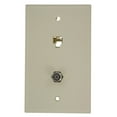 thumbnail image 2 of leviton 40259-a standard telephone wall jack, 6p4c x f, screw terminal, almond, 2 of 2