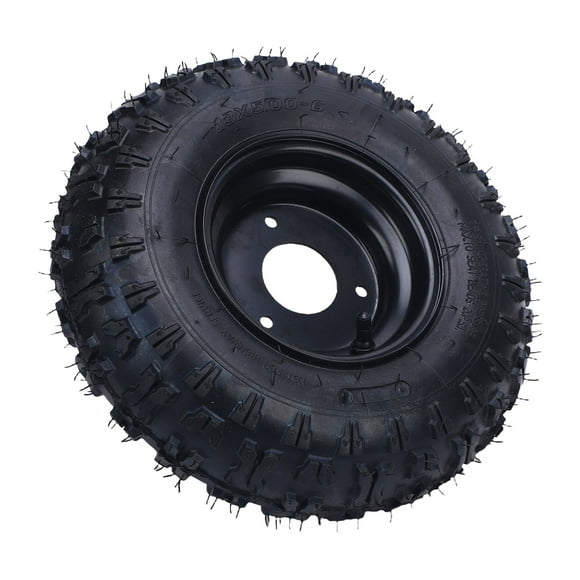 13x5.00-6 Wheel Rim Tire Assembly, 6 Inch Go Kart Wheel Rim Tire Assembly Enhanced Traction for Electric Scooter