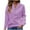 Purple, variant on HongQid Women's Fall Casual Hoodies Trendy Long Sleeve Sweatshirt Hooded Pullover Half Button Tops with Pocket