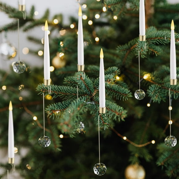 Velas LED navideñas LUSHARBOR, paquete de 10 unidades, control remoto sin llama