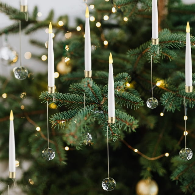 Velas LED navideñas LUSHARBOR, paquete de 10 unidades, control remoto sin llama