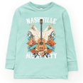 thumbnail image 3 of Nashville Music City Guitar Grunge - Youth Long Sleeve Graphic T-Shirt, 3 of 9
