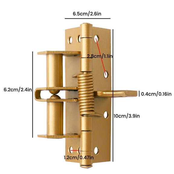 4 Inch Invisible Door Spring Hinge Automatic Door Closing Hinge Wooden Door Hinge Multifunctional Door Closer with Positioning 90 Degrees Invisible Door Spring Hinge Automatic Door