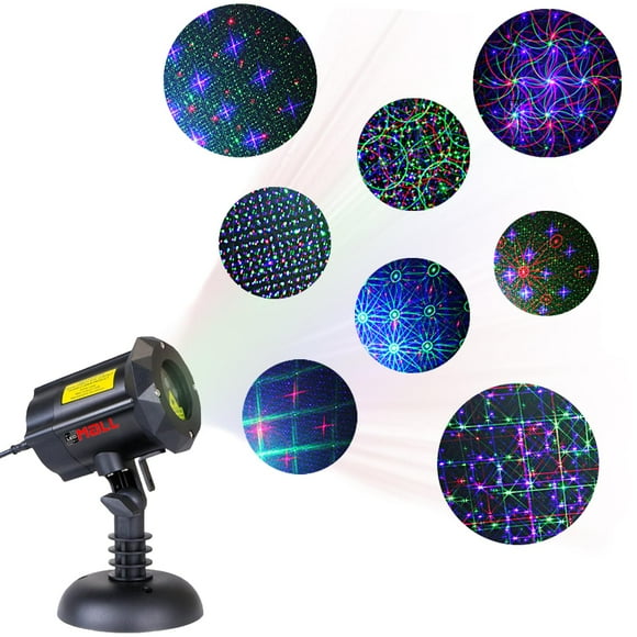 Proyector de luces láser navideñas LEDmall Motion 8 Patterns