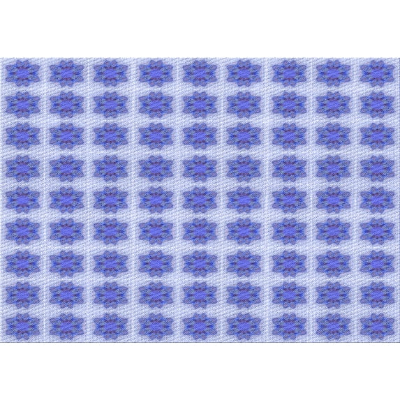 Ahgly Company Indoor Rectangle Patterned Blue Angel Blue Area Rugs, 8' x 12'