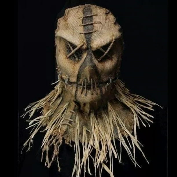 Máscara de látex para cosplay con forma de espantapájaros, carnaval, Halloween