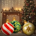 thumbnail image 3 of 3 Pcs 23.6 Inch Giant Christmas PVC Inflatable Decorated Ball Blow up Inflatable Christmas Yard Decorations Outdoor Large Xmas Ornaments Balls for Outside Lawn Yard Holiday Pool Decoration (Novel), 3 of 7