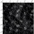 thumbnail image 2 of Soimoi Japan Crepe Satin Black Fabric By the Yard - 54 Inch Wide - Geometric Floral Textile - Contemporary and Stylish Designs for Fashion and Crafts Printed Fabric, 2 of 6