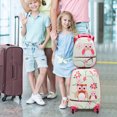 thumbnail image 3 of WANDCO 2 PCS Kids Owl Pattern Luggage Set, 12" Backpack and 16" Spinner Case with 4 Universal Wheels, Travel Suitcase for Boys Girls, Pink, 3 of 9