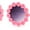 Pink Smoke, variant on Womens Daisy Flower Trim Round Circle Lens Hippie Sunglasses Pink Smoke