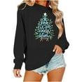 thumbnail image 5 of Women's Christmas Sweatshirts Merry Xmas Graphic Printed Sweaters Long Sleeve Crew Neck Blouses Casual Happy Holiday Shirts Pullover Top, 5 of 8