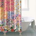 thumbnail image 4 of Pioneer Flower Floral Print Pattern Shower Curtain 84"x72" ,Bathroom Decorative Shower Curtains Set with 12 Hooks,Modern Waterproof Washable Shower Curtain, 4 of 6
