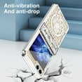 thumbnail image 4 of Decase for Samsung Galaxy Z Flip 5 Luxury Case, New Fashion Cover Mechanical Gear Pattern Hinge Protection Clear Plating PC Slim Cover for Samsung Z Flip5 5G 2023,Silver, 4 of 7