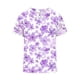 thumbnail image 4 of Fiudx Ofertas Flash Artículos En Oferta Camiseta Holgada Informal con Estampado para Mujer, Tops de Manga Corta con Cuello de Muñeca, Blusa Bonita y de Lino, 4 of 4