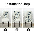 thumbnail image 4 of Chair Covers for Dining Room Set of 4,Stretch Kitchen Chair Slipcover 4 Pieces, Dining Chair Cover 4 Pack, Washable and Removable (Abstract Floral), 4 of 5
