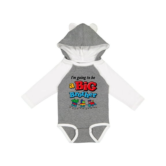Inktastic Choo Choo Future Big Brother Boys Long Sleeve Baby Bodysuit