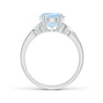 thumbnail image 2 of ANGARA Natural Classic Oval 2.2 ct Aquamarine Criss-Cross Cocktail Ring in 14K White Gold for Women (Size-10x8mm) | March Birthstone, Anniversary, Jewelry Gift for Women | Natural Aquamarine Ring, 2 of 10