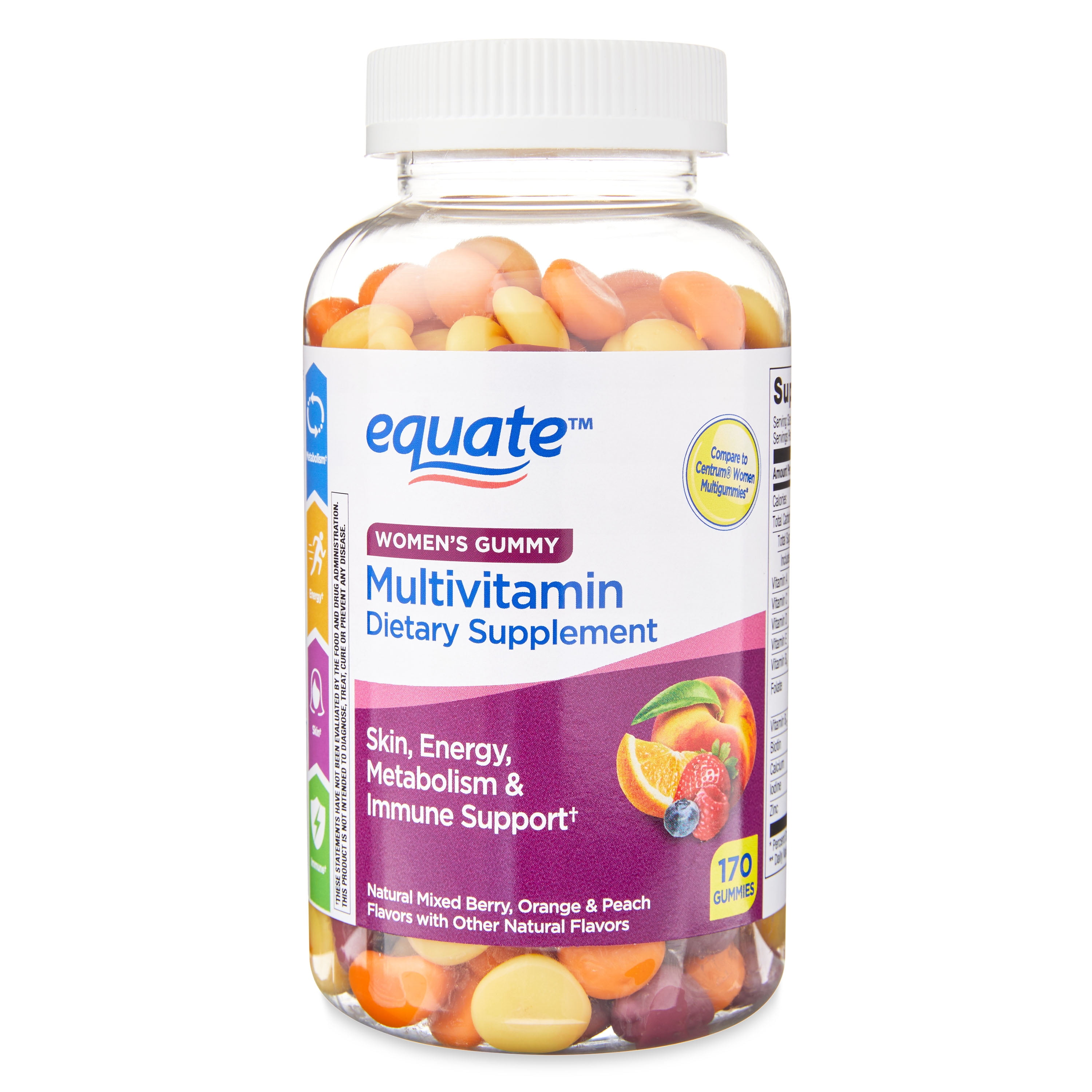 Equate Women's Multivitamin Gummy Supplement, 170 Count