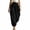 Black, variant on Womens Ruffle Paperbag Waist Jogger Pants, Loose Textured Casual Trousers with Side Pockets