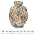 thumbnail image 4 of Wildflower Floral Regular Fit Hoodie, Sporty Pullover Hooded Sweatshirt for Men Women L, 4 of 6