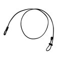 thumbnail image 1 of 120cm kayak canoa paleta leash clip de seguridad de la caña de pescar titular de la correa negro Sunnimix Correa de la paleta de la canoa del kajak, 1 of 7