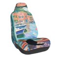 thumbnail image 1 of Wukai Coastal Cat By The Window Full Set Car Seat Covers with Soft Padding Universal Auto Front Seats Protector and Cushion Mat, 1 of 5
